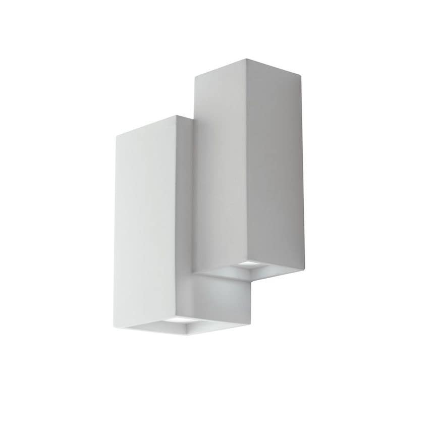Fan Europe Foster Paintable Plaster Wall Lamp, White, GU10