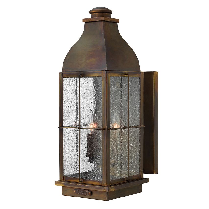 Elstead Lighting Bingham 3 Light Outdoor Large Wall Lantern Light Sienna IP44, E