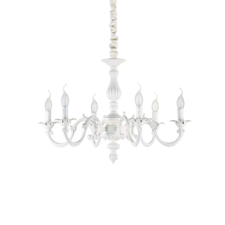 Ideal Lux Lighting Justine 6 Light Pendant Light White