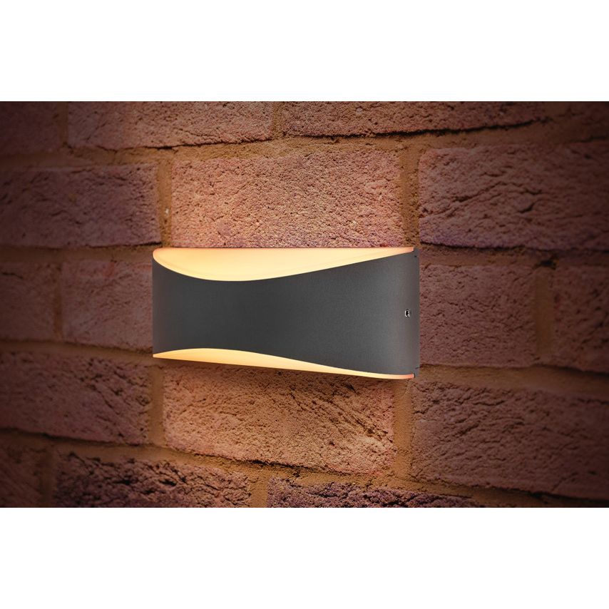 Integral LED Outdoor Decorative Wall Light Wave IP65 310LM 7W 3000K Up/Down Ligh