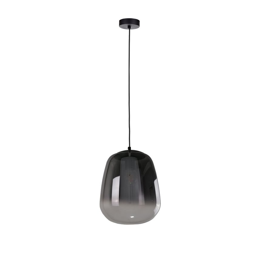 Keter Smoky Dome Pendant Ceiling Light Black, 26cm, 1x E27