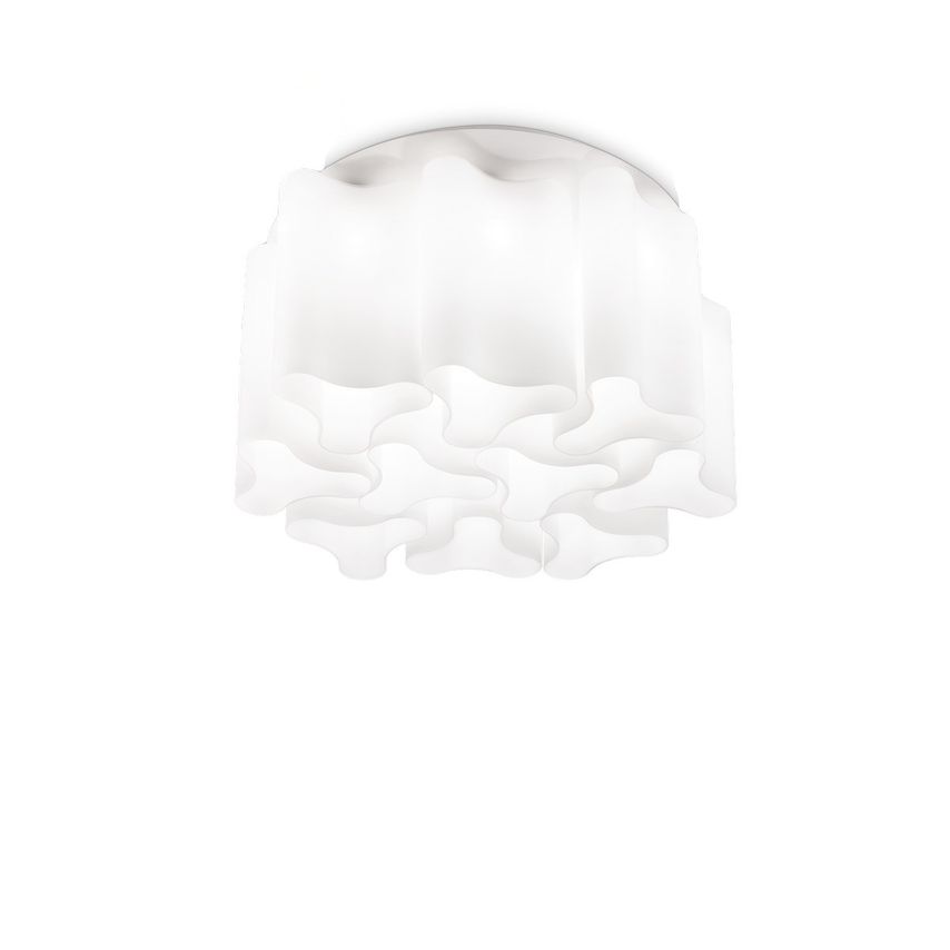 Ideal Lux Lighting Compo 10 Light Medium Ceiling Flush Light White, E27