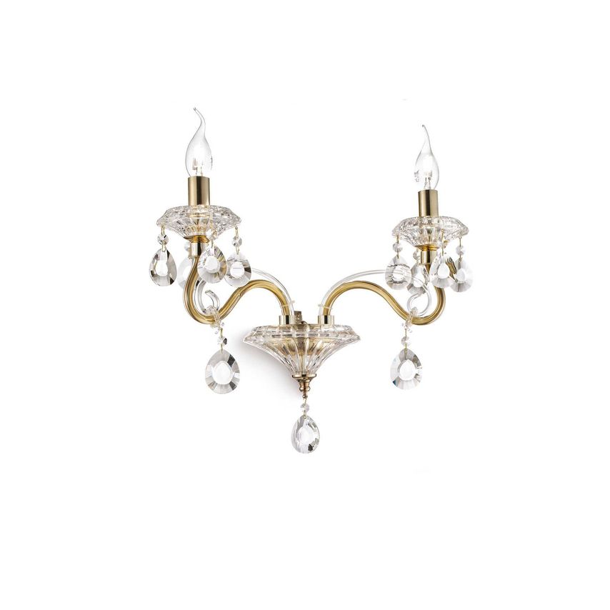 Elstead Lighting Sweet Olive 2 Light Indoor Candle Wall Light Gold, E14