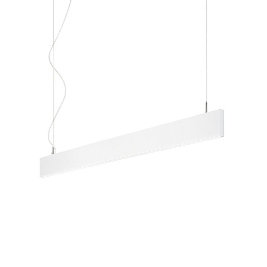 Ideal Lux Lighting Linus Decorative Linear Integrated Pendant Light White, 4000K