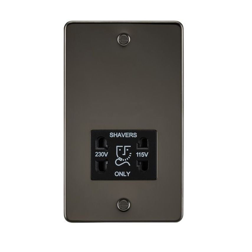 Knightsbridge Knightsbridge Flat Plate 115/230V Dual Voltage Shaver Socket - Gun