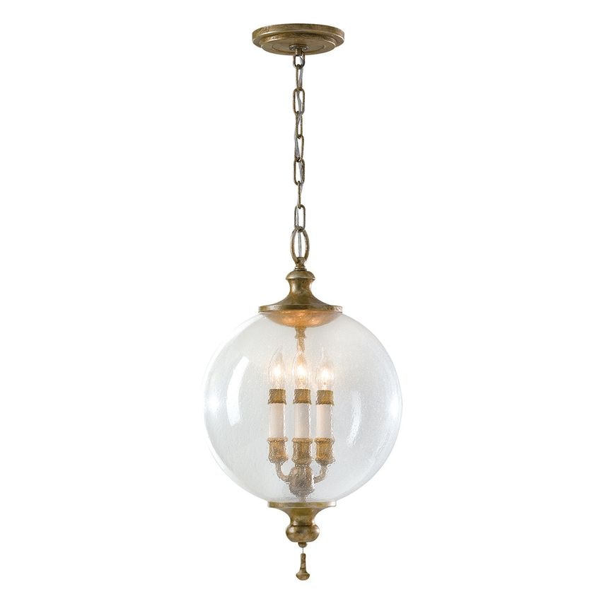 Elstead Lighting Argento 3 Light Ceiling Pendant Oxidized Silver Leaf, E14