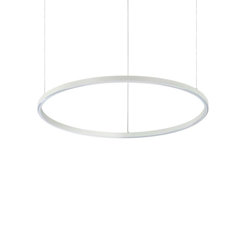 Ideal Lux Lighting Oracle Decorative Round Integrated Pendant Light White, 4000K