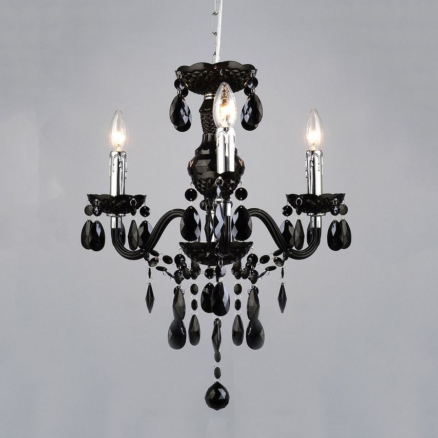 Italux Classic Chandeliers Black 3 Light, E14