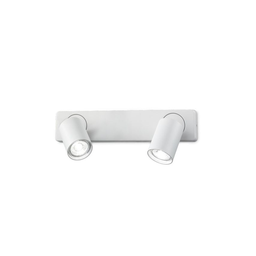 Ideal Lux Lighting Rudy Indoor Wall Lamp Spotlight 2 Lights White, GU10