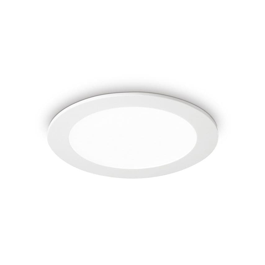 Ideal Lux Lighting Groove Led 1 Light Medium Round Cool Recessed Spotlight Panel