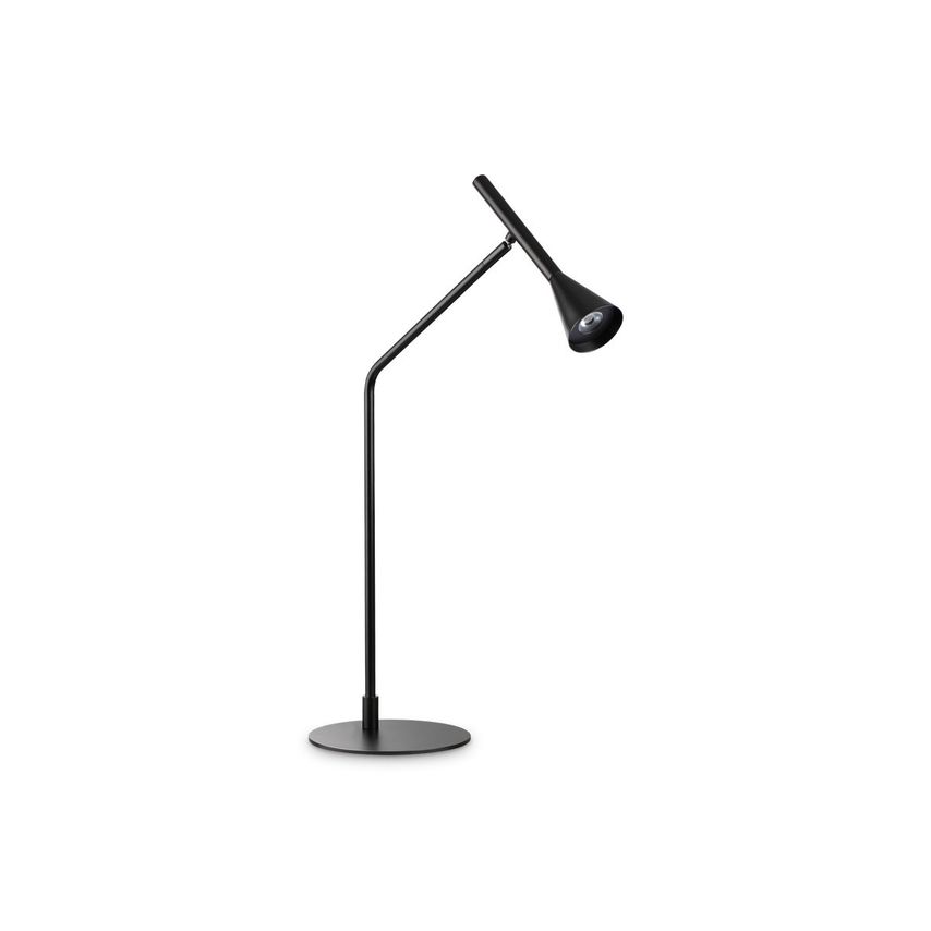 Ideal Lux Lighting Diesis Dimmable Integrated Led Table Lamp Black, In-Built Swi