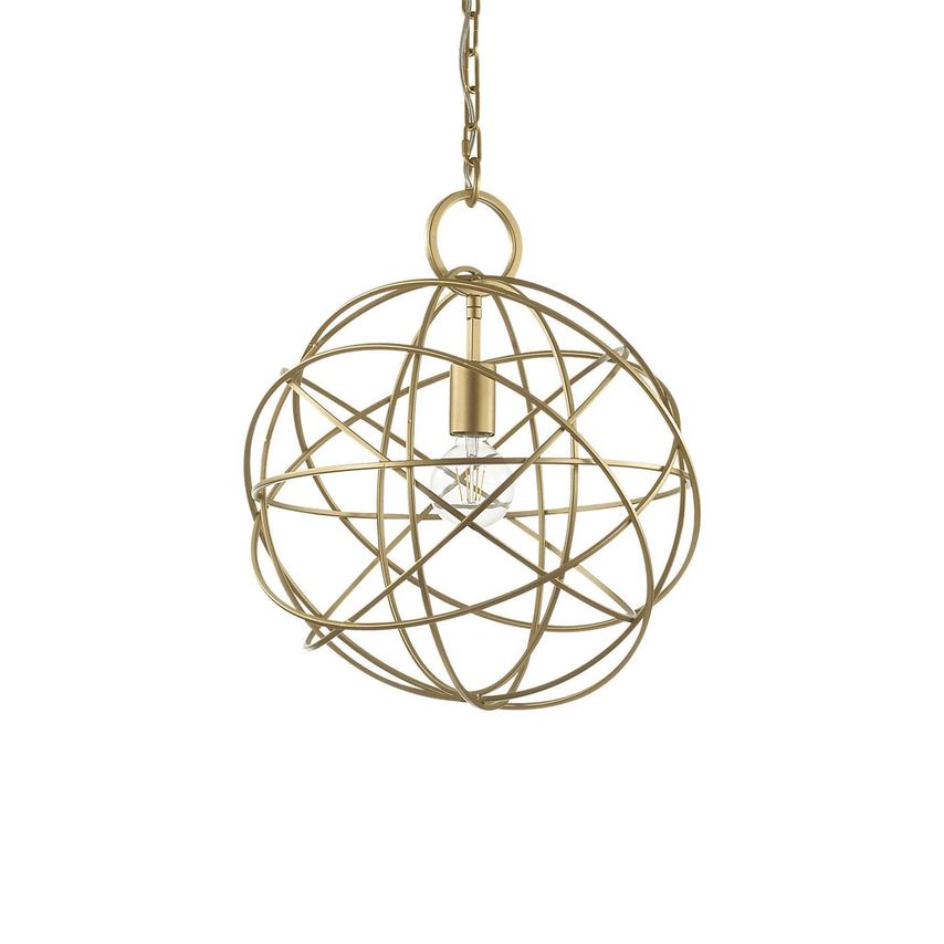 Ideal Lux Lighting Konse 1 Light Spherical Ceiling Pendant Gold