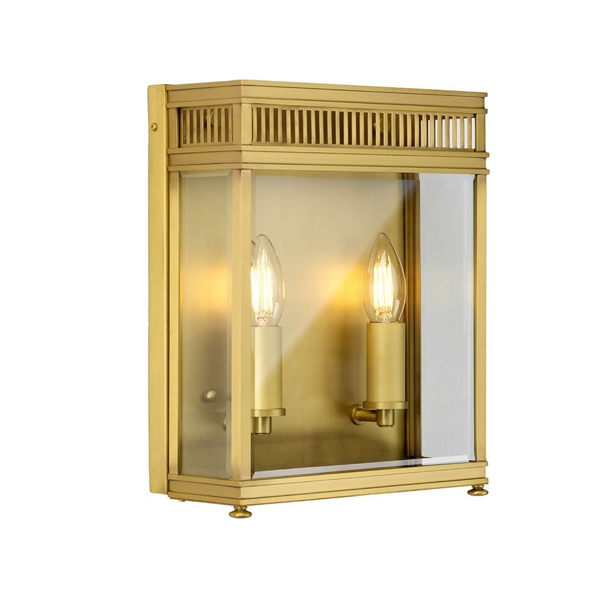 Elstead Lighting Holborn Outdoor Wall Lantern Brushed Brass, IP44 - HL7-M-BB