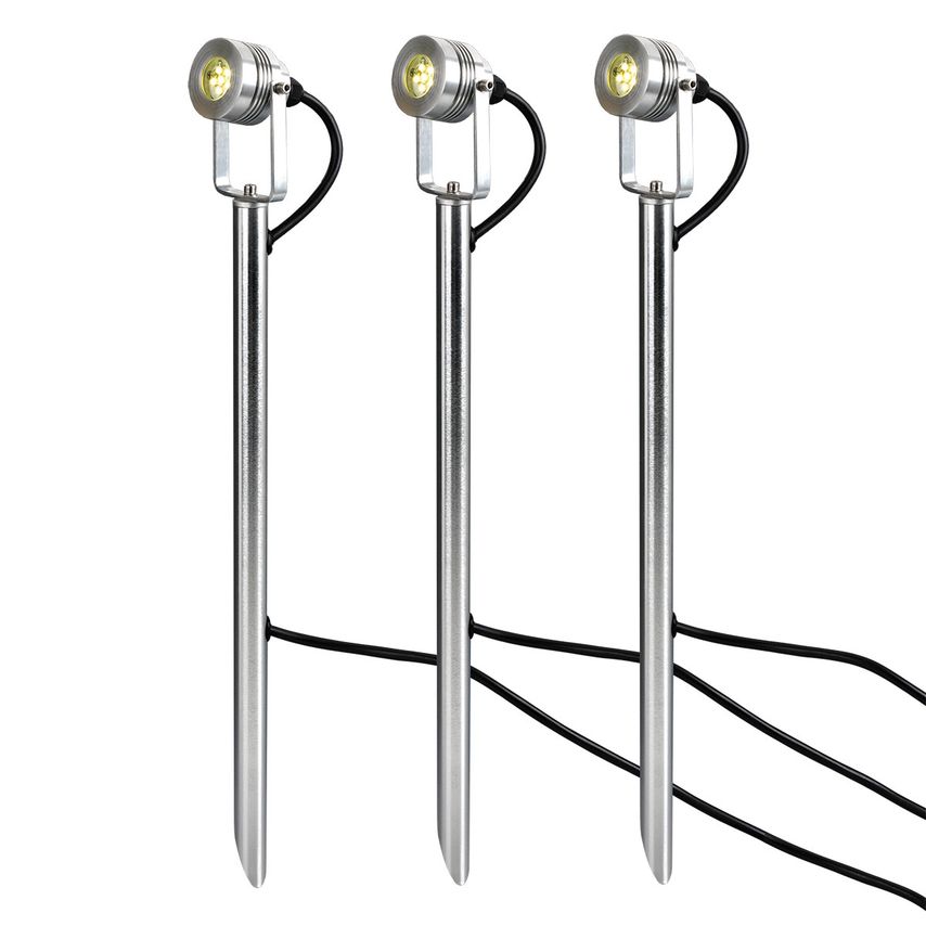 Elstead Lighting Spennymoor Starter Kit Including 3 X 12V Spotlights, 3 X Poles,