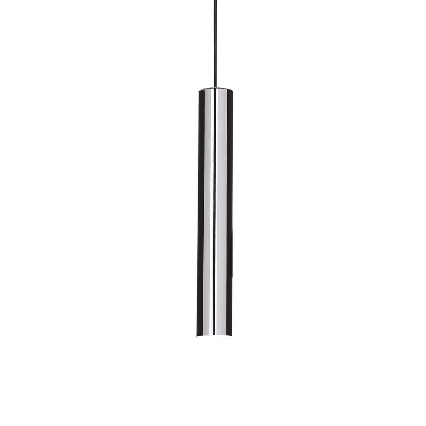 Ideal Lux Lighting Look 1 Light Slim Ceiling Pendant Chrome, GU10
