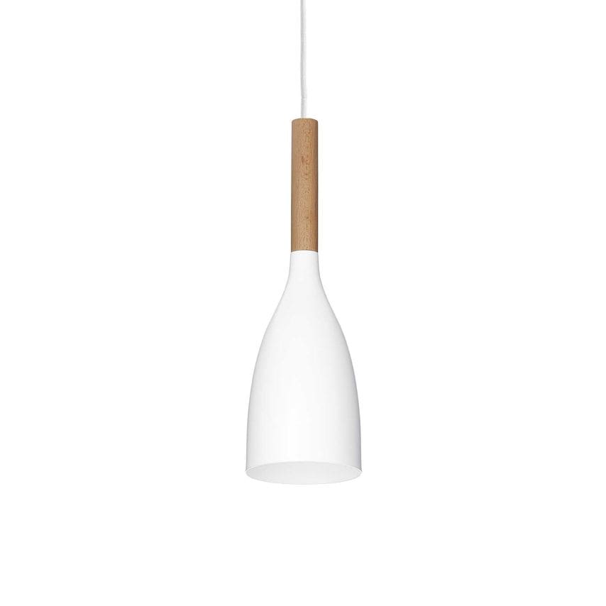 Ideal Lux Lighting Manhattan 1 Light Ceiling Pendant White, E14