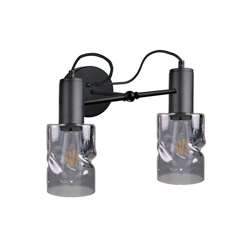 Keter Inger Wall Lamp Black, 25cm, 2x E27