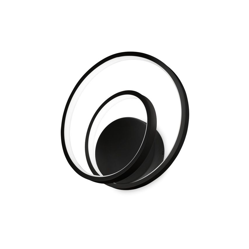 Netlighting oz Dimmable Swirl Integrated Led Wall Lamp Black, 3000K