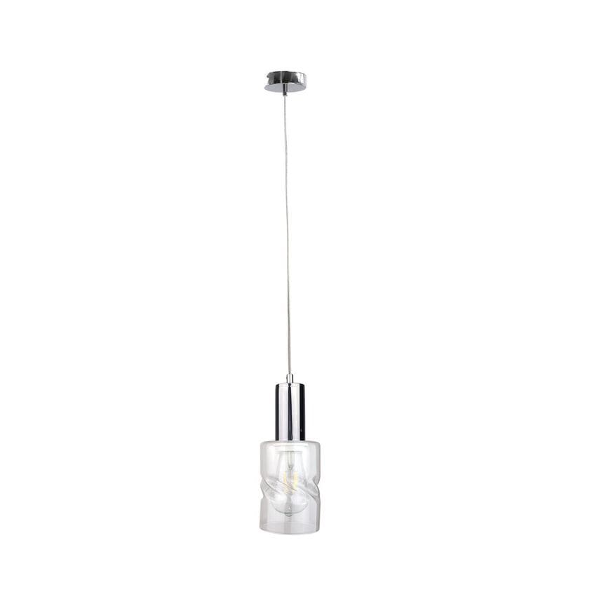 Keter Cross Slim Pendant Ceiling Light Silver, 10cm, 1x E27