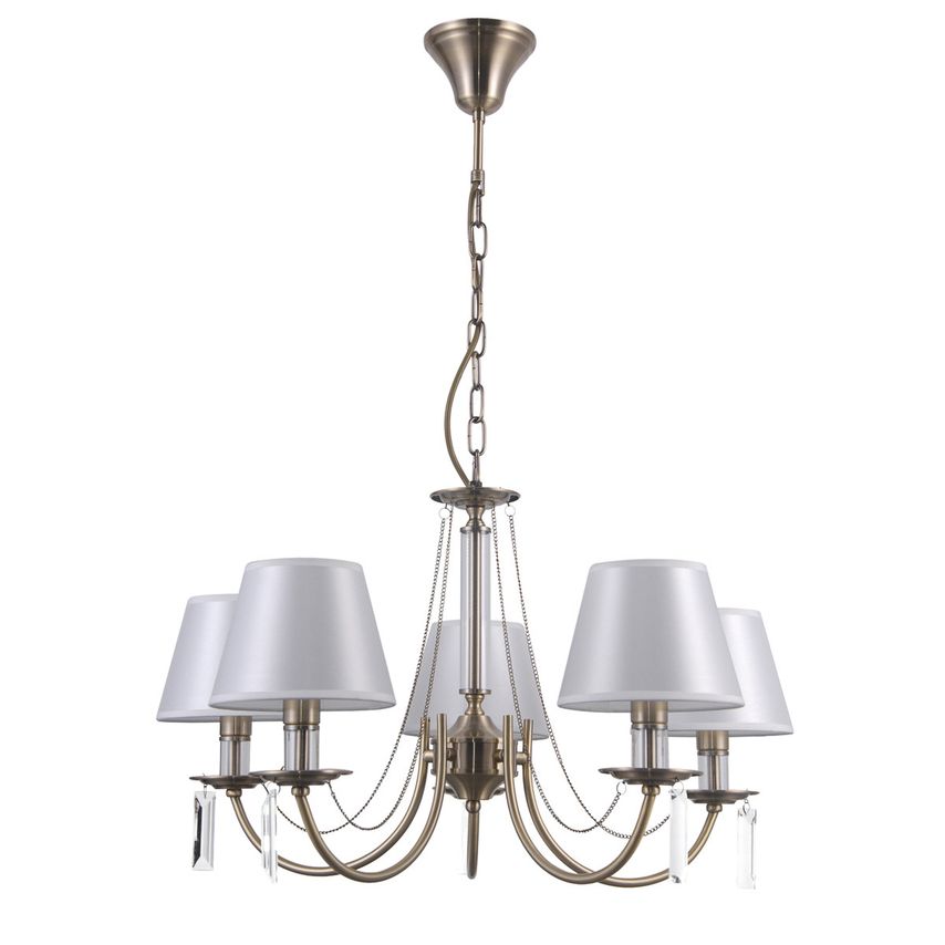 Italux Lighting Solana Classic 5 Light Multi Arm Chandelier with Shades, E14