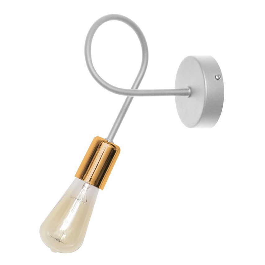 Helam Oxford Wall Lamp White, Copper 25cm