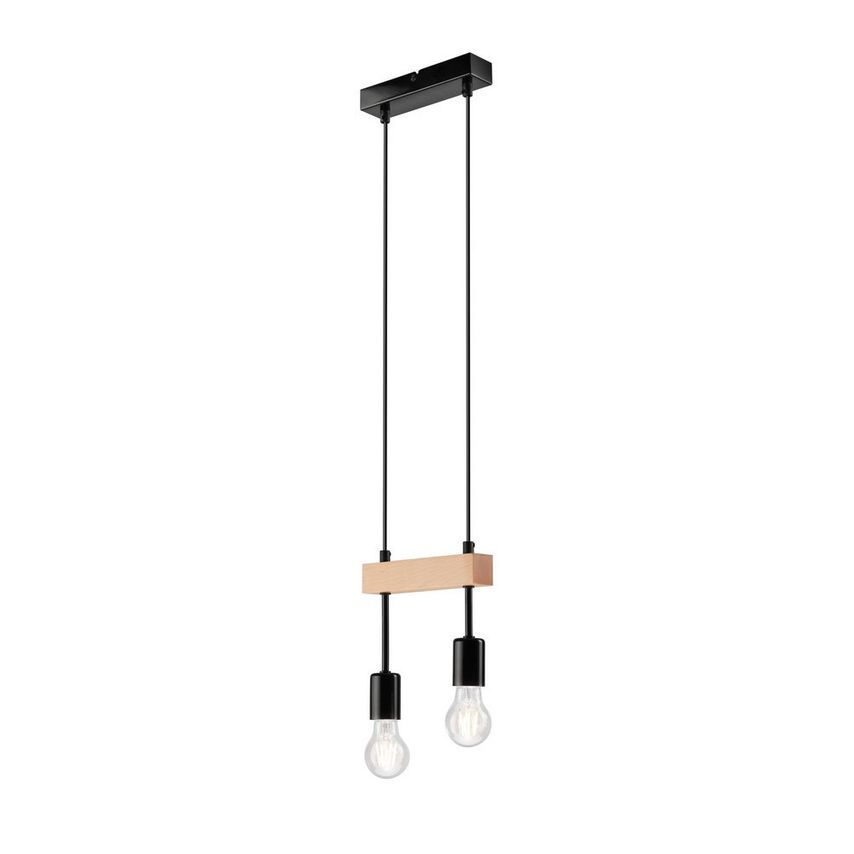 Lamkur Lighting Orazio Industrial Spotlight Bar Black, 2x E27