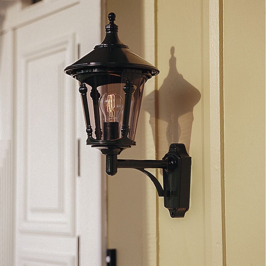 Konstsmide Virgo Outdoor Classic Lantern Green Up Wall Light, IP23
