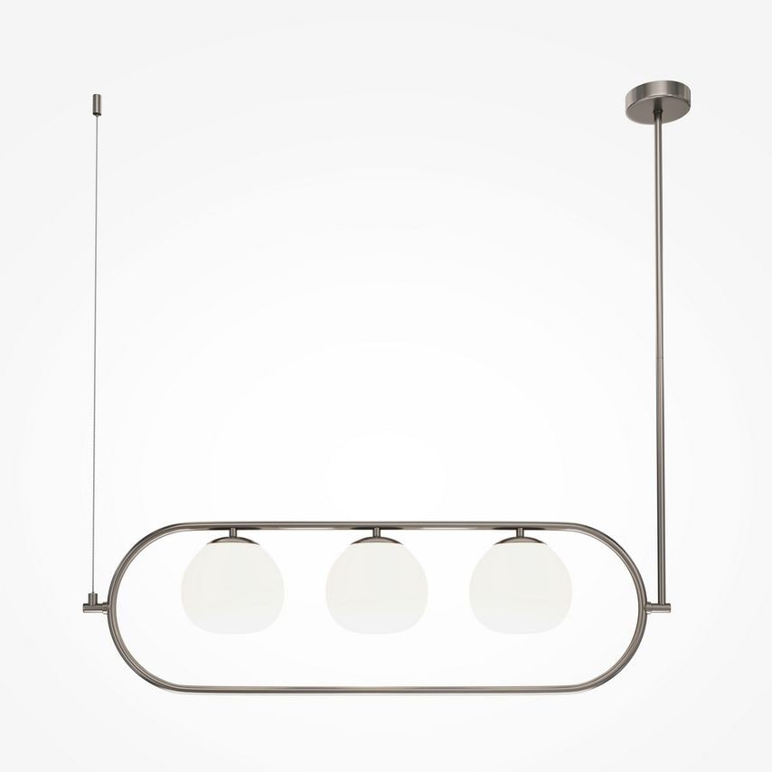 Maytoni Erich Modern 3 Light Globe Pendant Ceiling Light Nickel E14