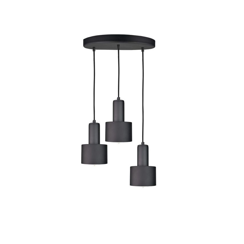 Keter Luce Cluster Pendant Ceiling Light Black, 30cm, 3x E27