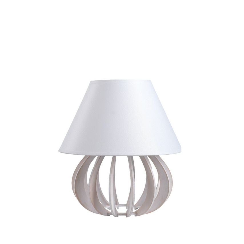 Keter Nora Table Lamp with Round Tapered Shade White, 25cm, 1x E27