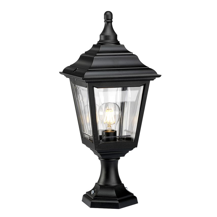 Elstead Lighting Kerry 1 Light Outdoor Coastal Pedestal Light Black IP44, E27