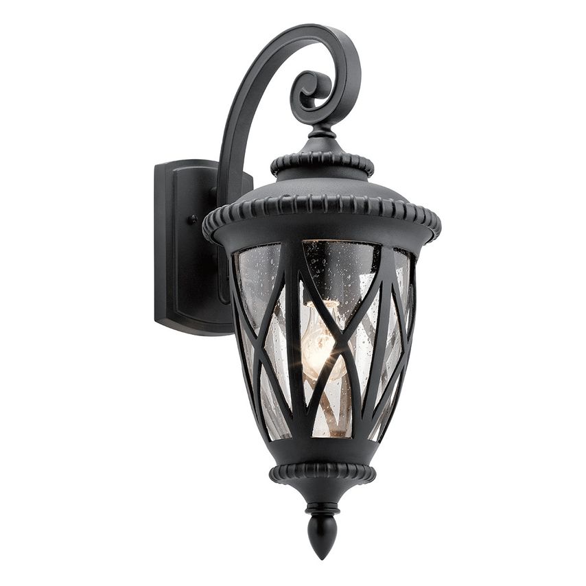 Elstead Lighting Admirals Cove Outdoor 1 Light Wall Lantern, Textured Black, IP4