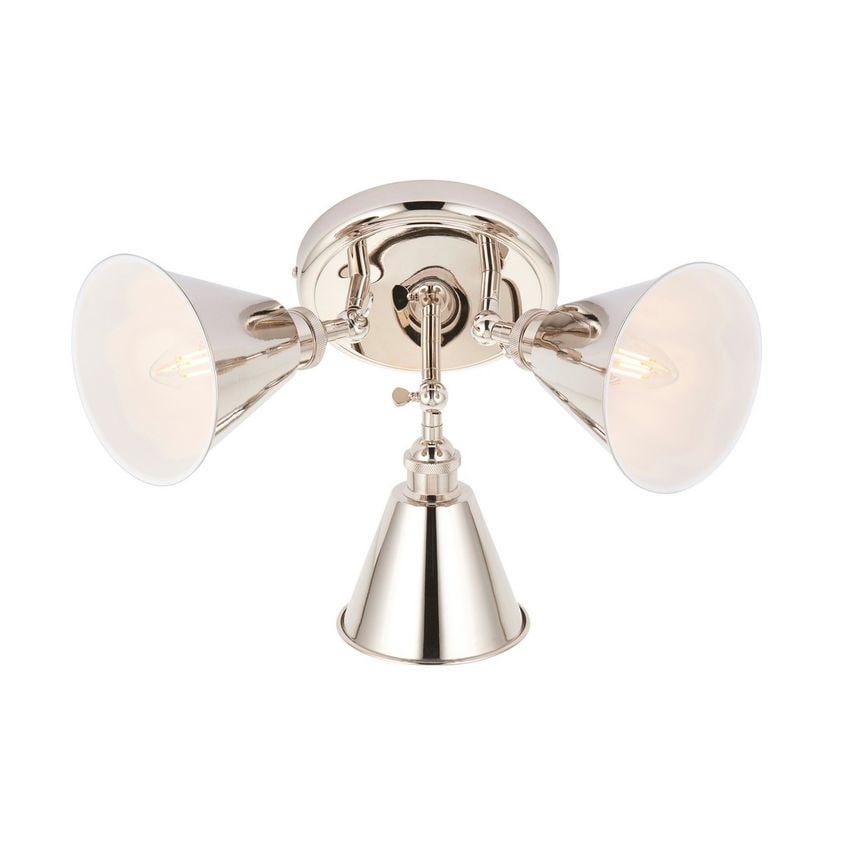 Merano Lighting Brescia Round Spotlight, Bright Nickel Plate