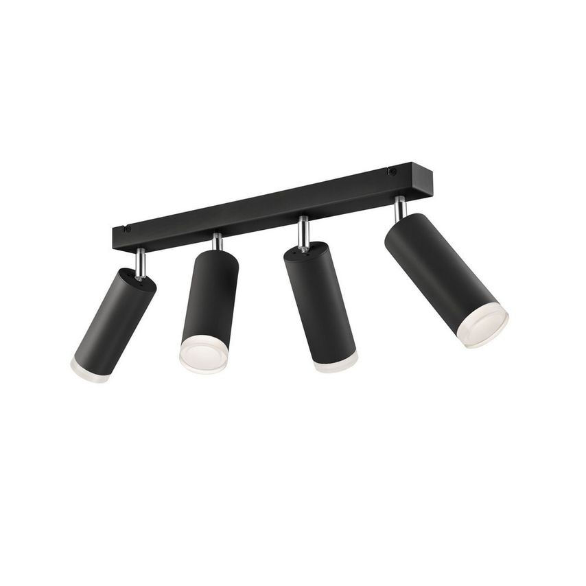 Lamkur Lighting Felix Adjustable Spotlight Bar Black, 4x E27