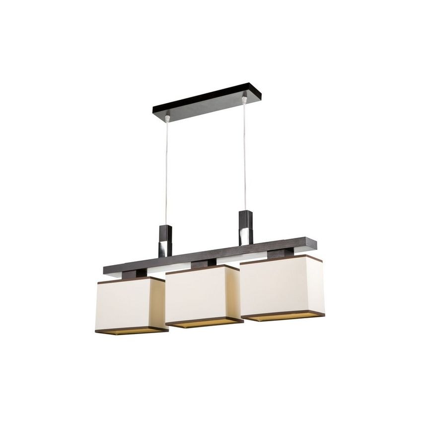 Lamkur Lighting Amelia Bar Pendant Ceiling Light with Square Shades Wenge, 3x E2