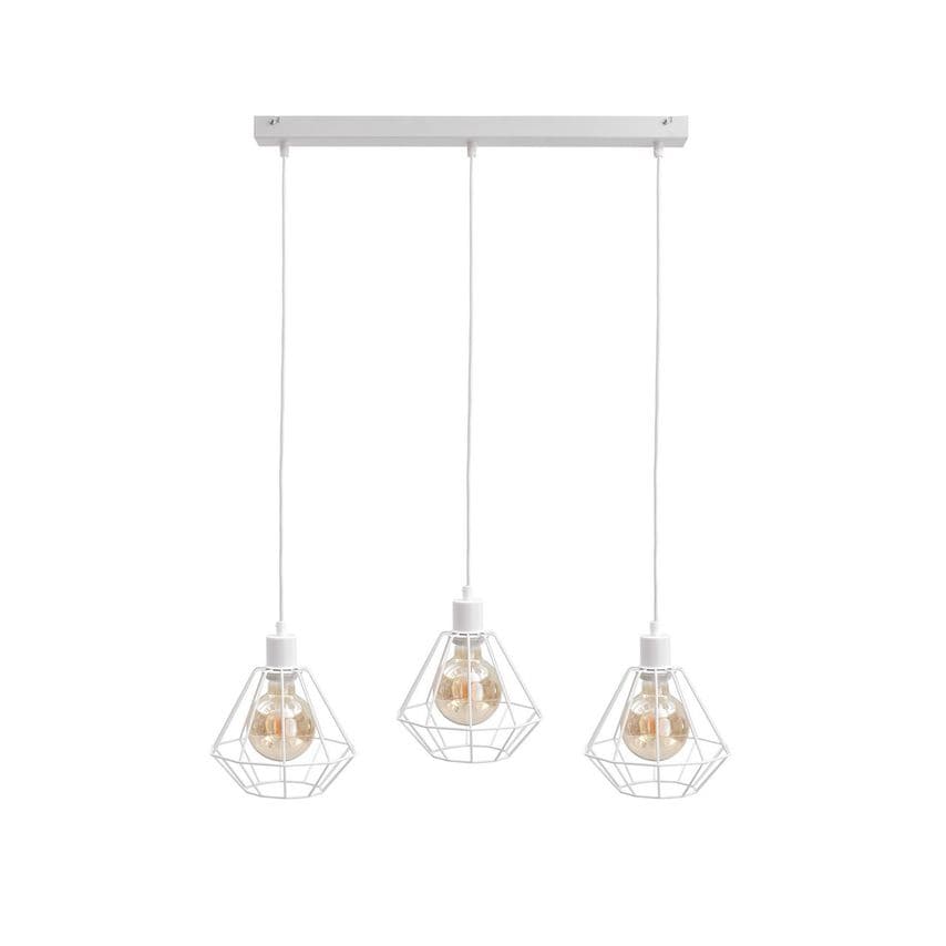 Keter Foskal Bar Pendant Ceiling Light White, 60cm, 3x E27