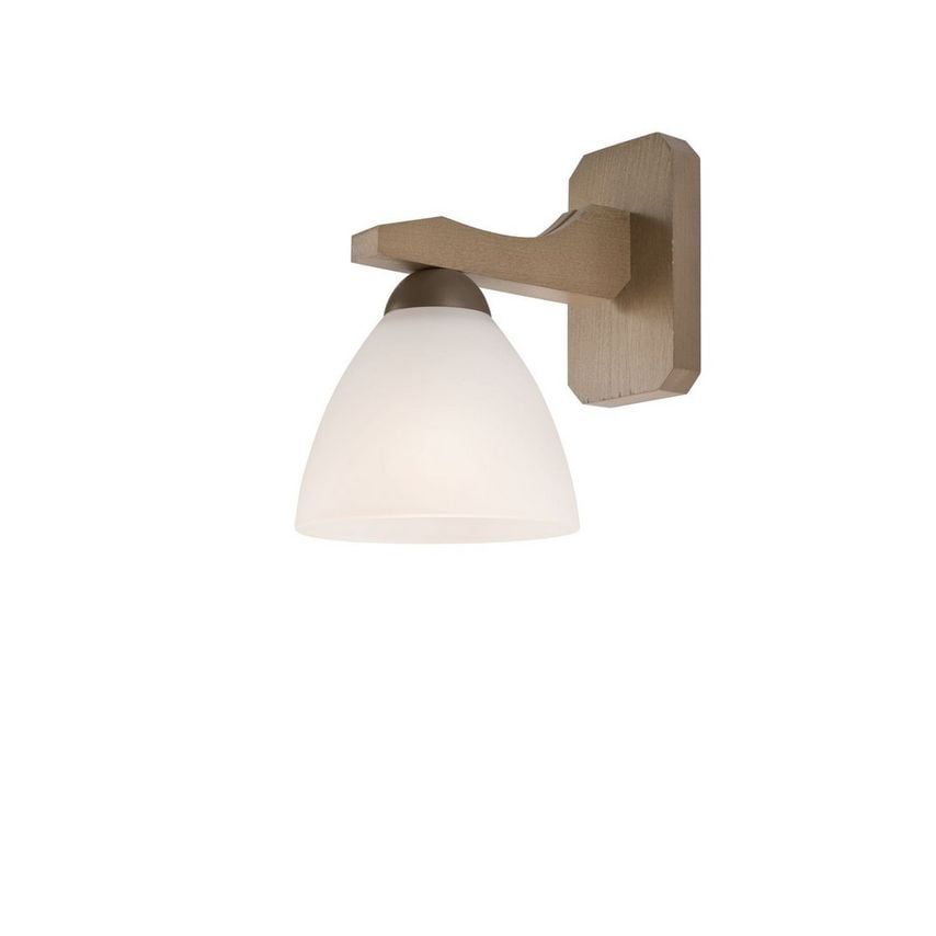 Lamkur Lighting Adriano Dome Wall Light, Glass Shade, Sonoma, 1x E27