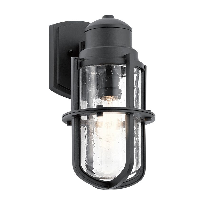 Elstead Lighting Suri Outdoor 1 Light Wall Lantern, Textured Black, IP44, E27 -