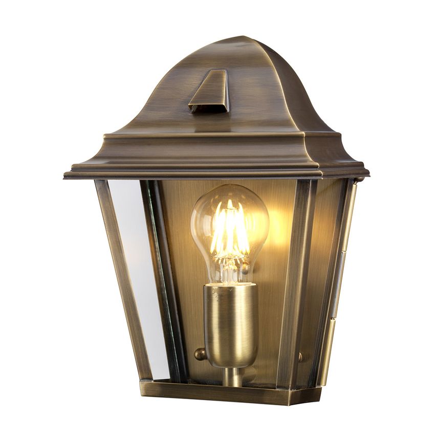Elstead Lighting ST James 1 Light Outdoor Wall Lantern Light Solid Brass IP44, E