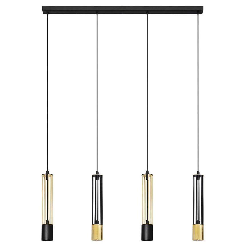 Helam Bars Straight Bar Pendant Ceiling Light Black, Gold 100cm