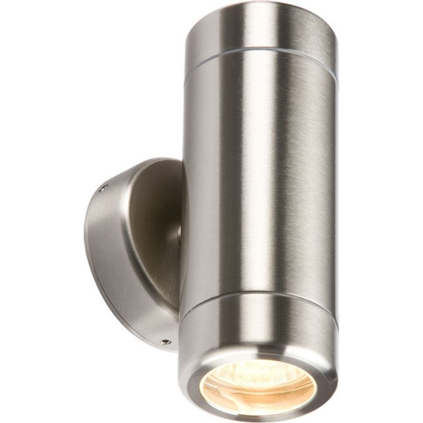 Knightsbridge Stainless Steel Up & Down Light GU10 Fitting, 230V IP65