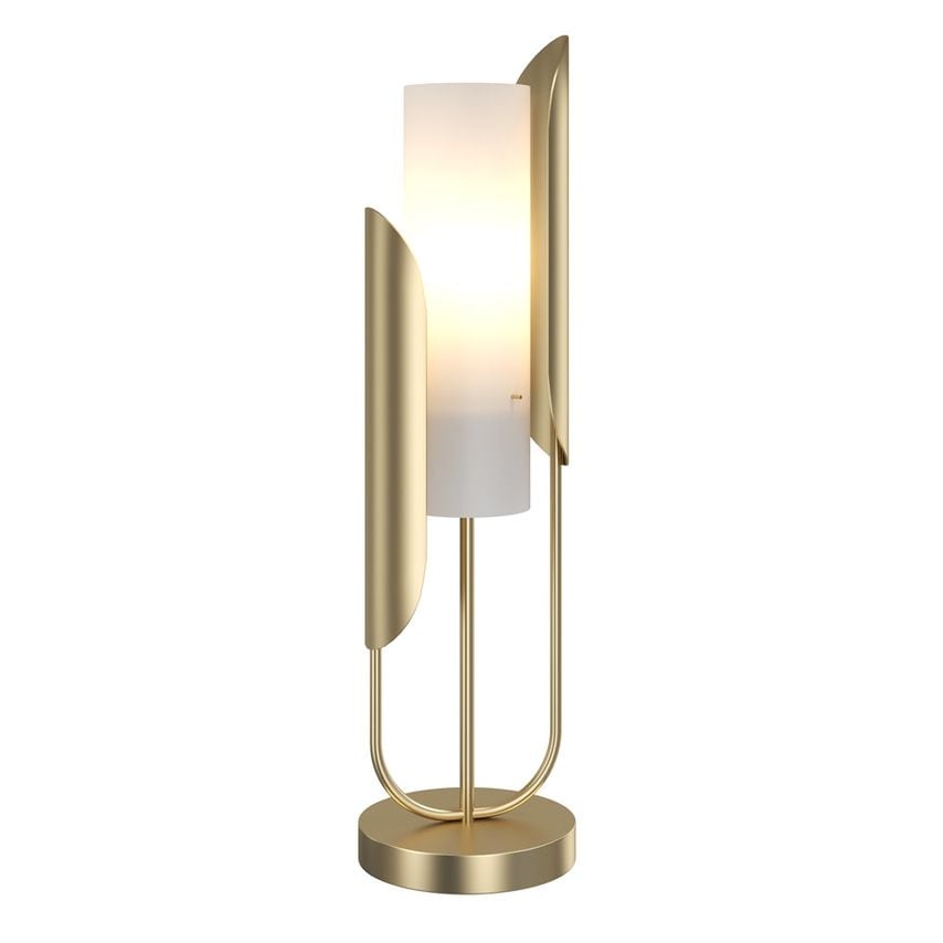 Maytoni Ipresso Table & Floor Table Lamp Gold, Glass White Shade