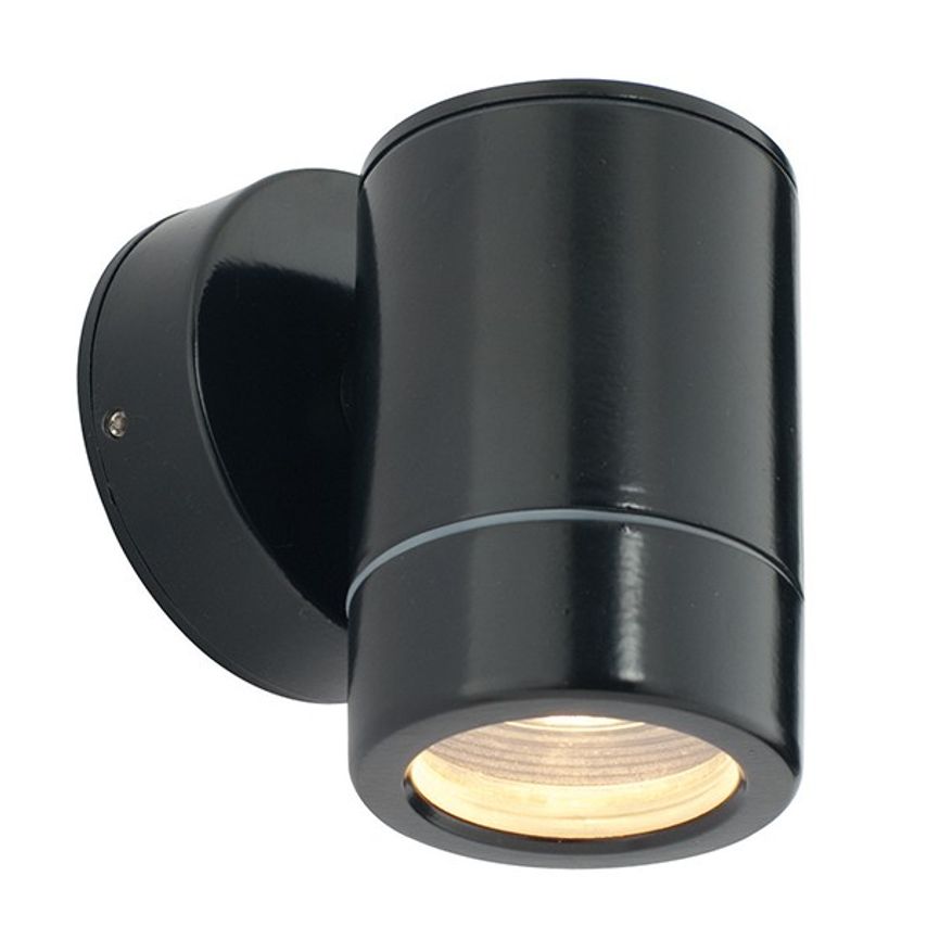 Saxby Odyssey Outdoor Wall IP65 7W Satin Black Paint & Clear Glass 1 Light Dimma