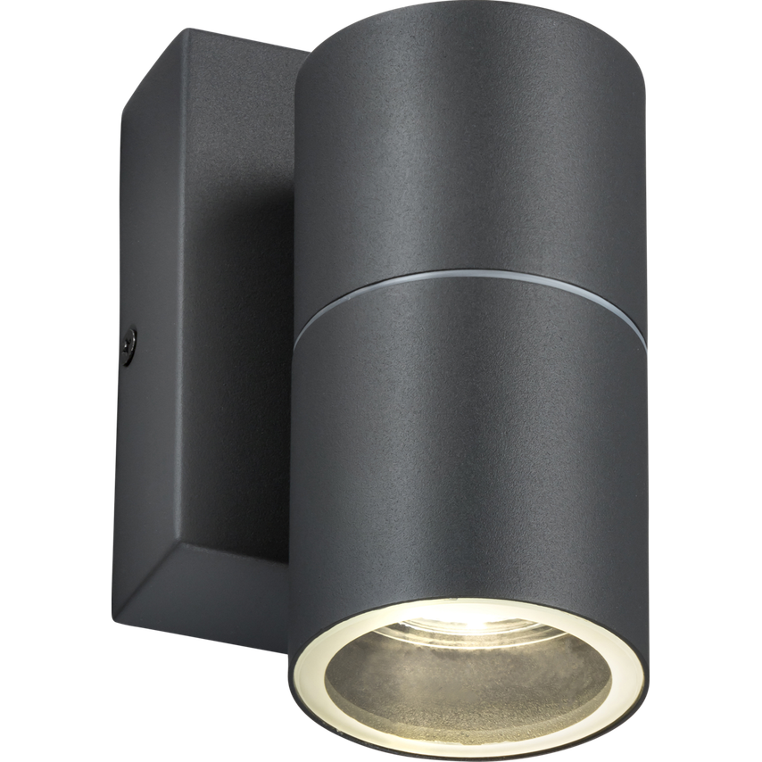 Knightsbridge GU10 Fixed Single Wall Light with Photocell Sensor - Anthracite 23