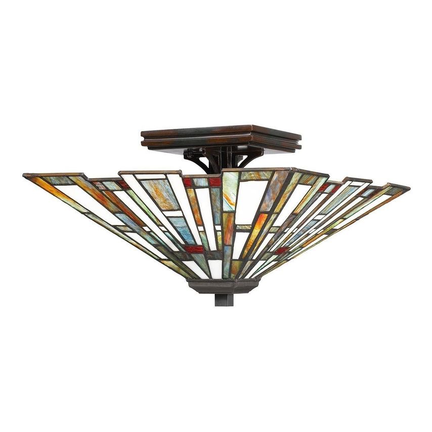Elstead Lighting Quoizel Maybeck Tiffany Valiant Bronze