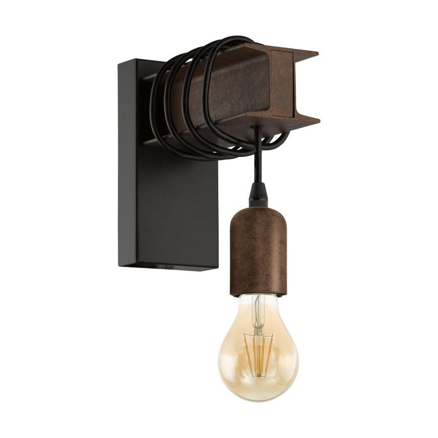 Eglo Lighting Townshend Wall Light Black, Brown - Uk Stock - UKS-EG43152