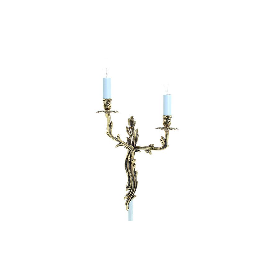 IMPEX Louis Polished Brass Candle Wall Lamp - SMBB00402L/PB