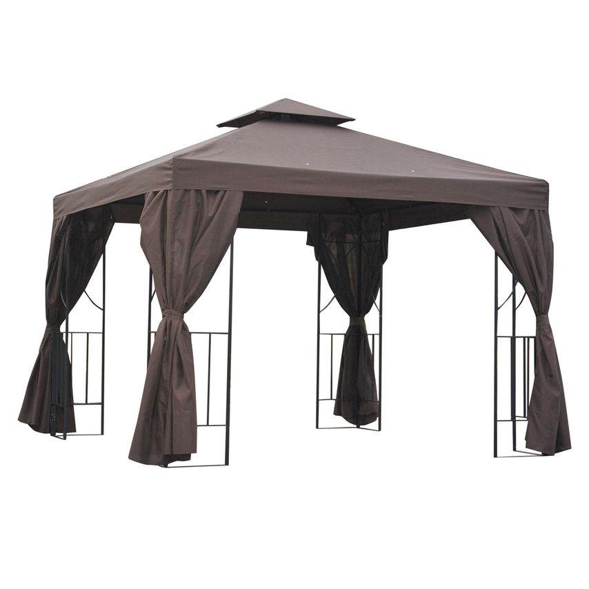 Metal Gazebo Garden Marquee Tent Pavilion Canopy Sun Shelter