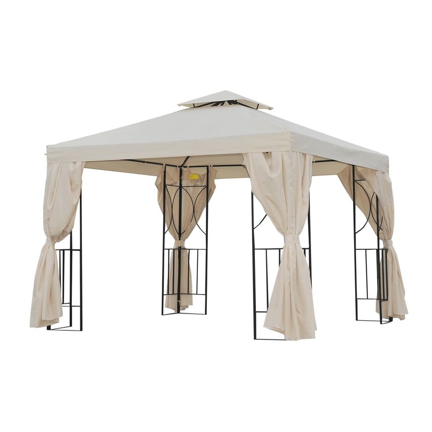 3 X 3M Metal Gazebo Garden Marquee Patio Tent Pavilion Canopy Sun Shade Shelter