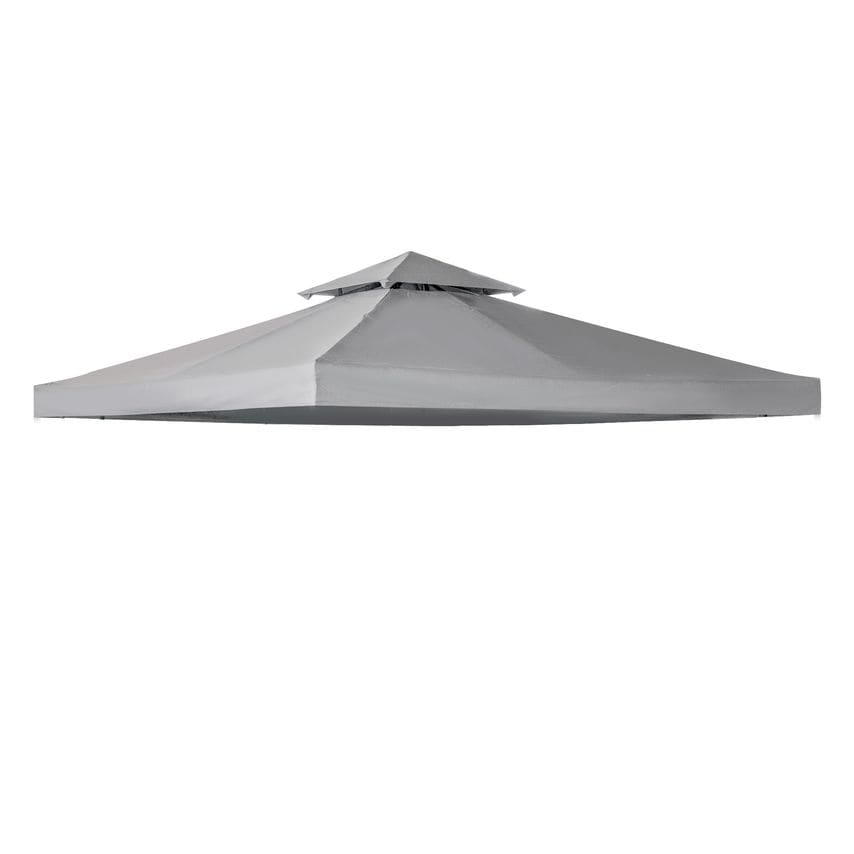 3m Gazebo Top Cover Double Tier Canopy Replacement Pavilion Roof with Vent